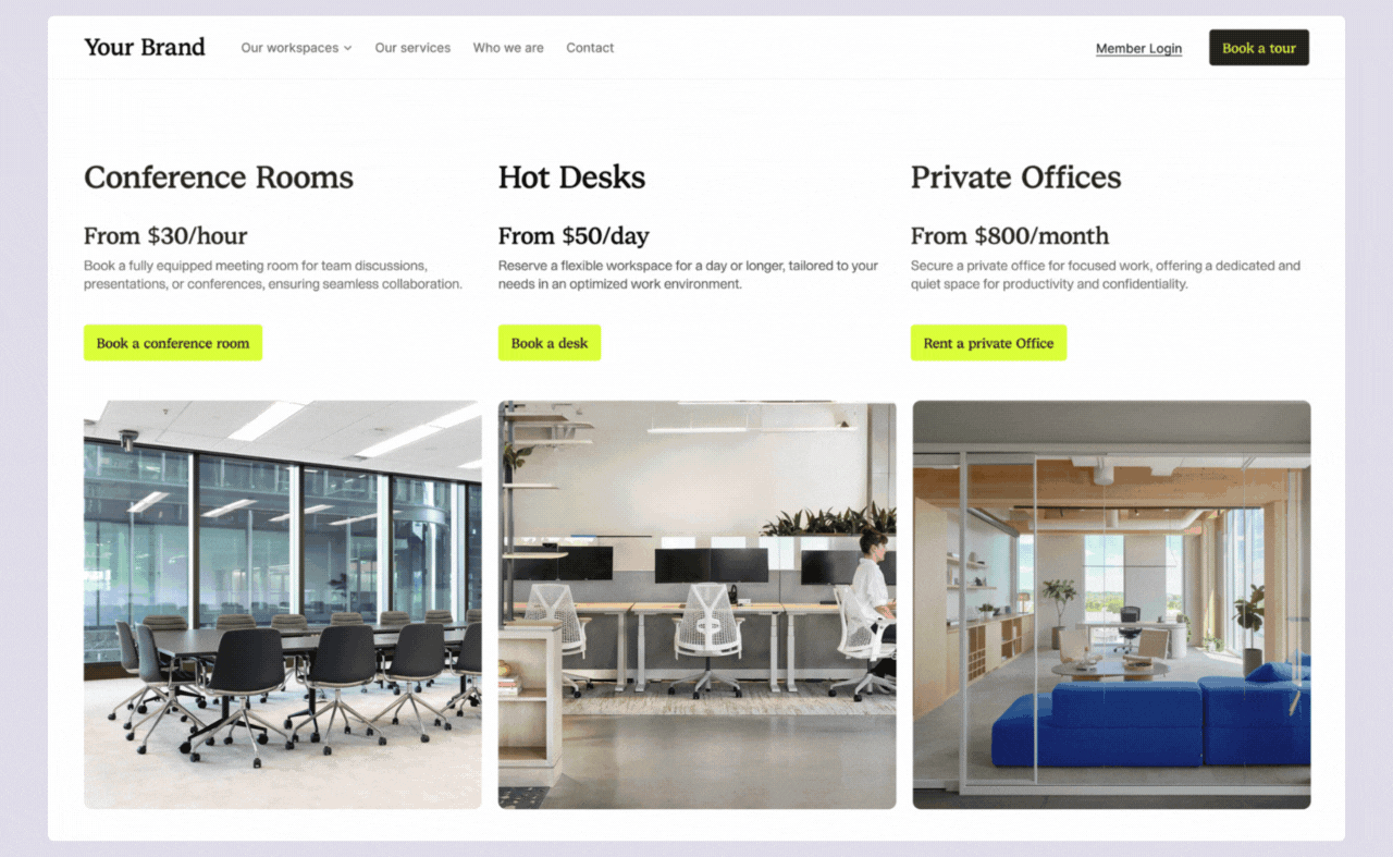 How a coworking member onboarding process starts with Archie.