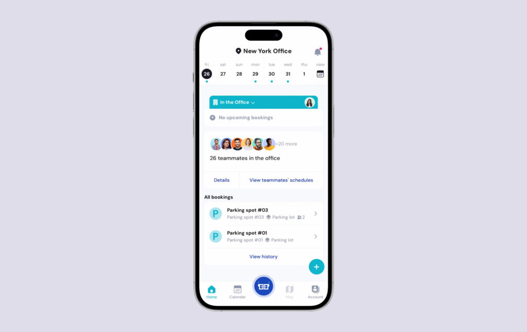 YAROOMS features - mobile app.