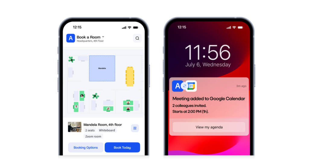 Archie's integration for Google Calendar room booking.