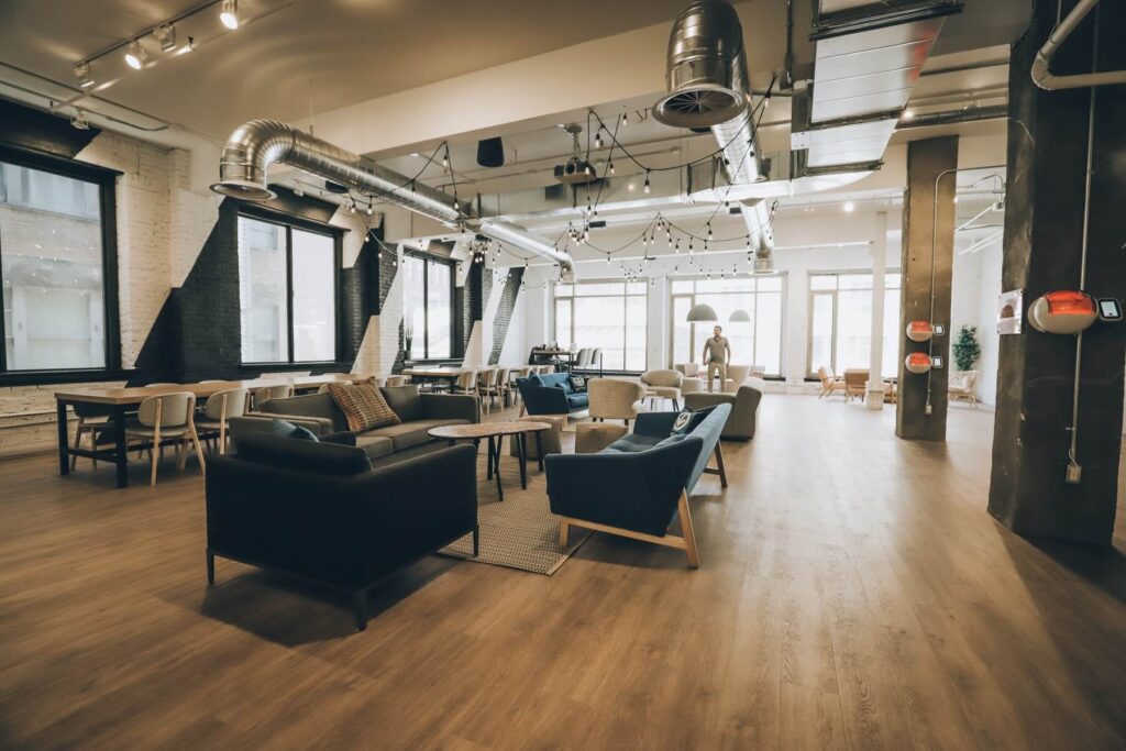 At Workbase - coworking space design example.