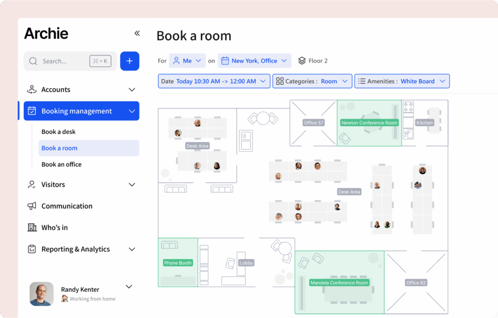 How to book a room with Archie.