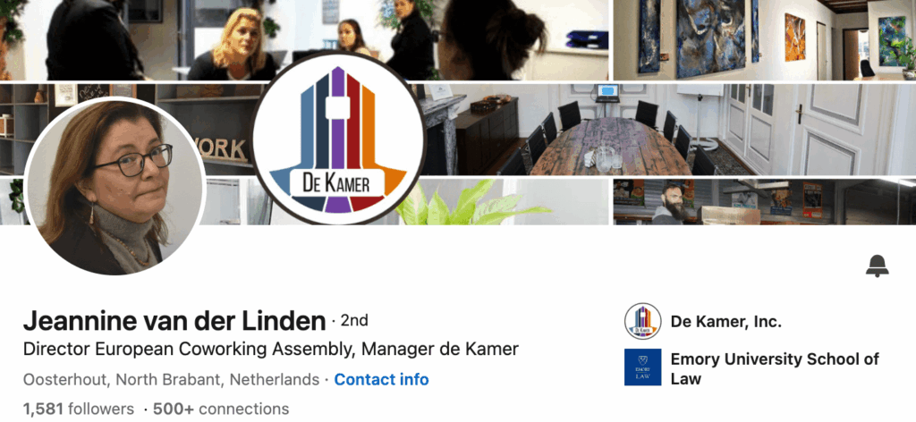 Jeannine van der Linden - coworking influencers.