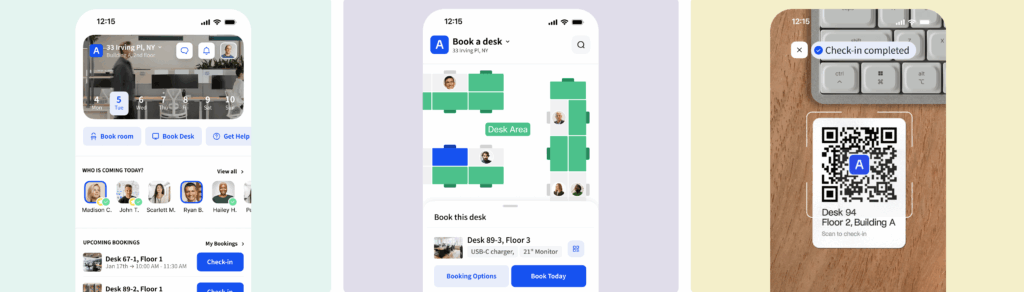 Main desk booking features at Archie.
