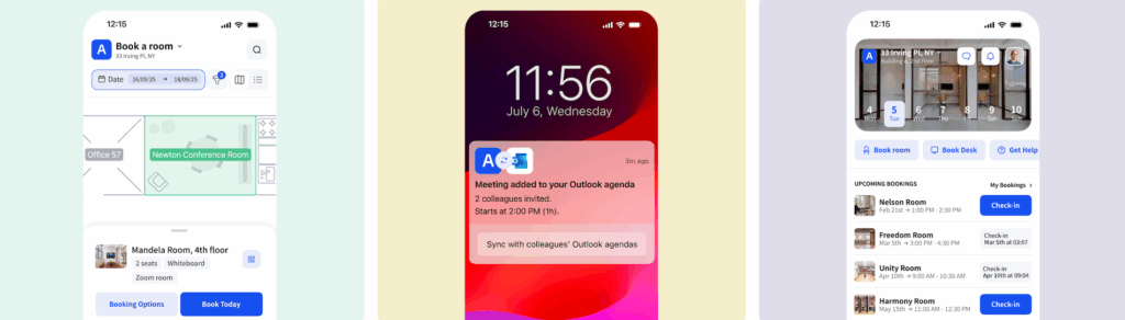 Archie's room booking features.