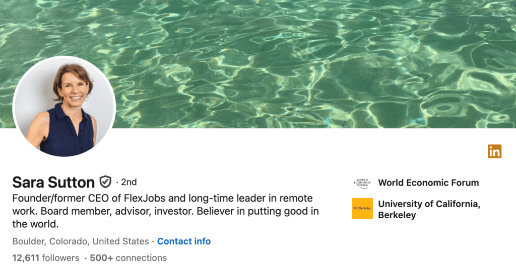 Sara Sutton - hybrid work influencers list.