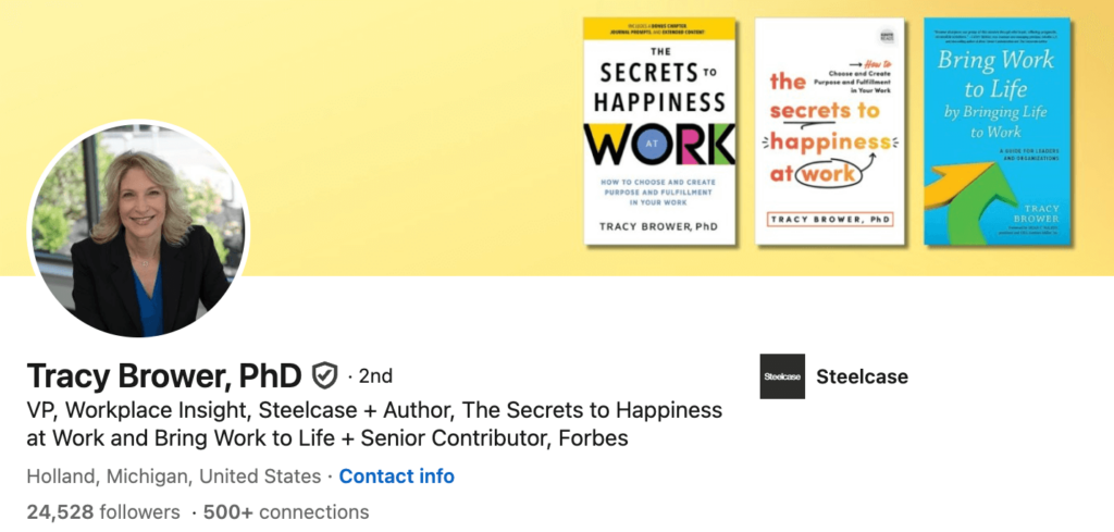 Tracy Brower - hybrid work influencers list.