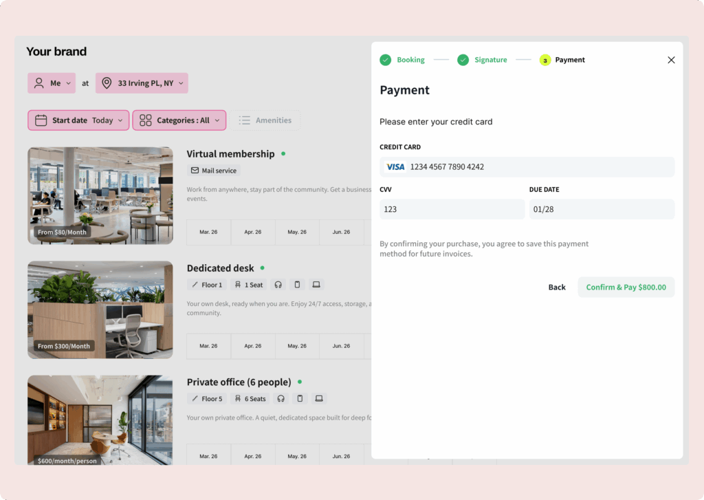 Coworking space membership payments with Archie.