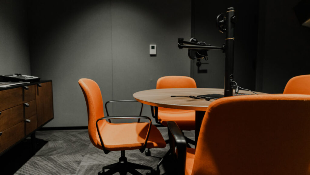 Podcasting room at Codebase Coworking.