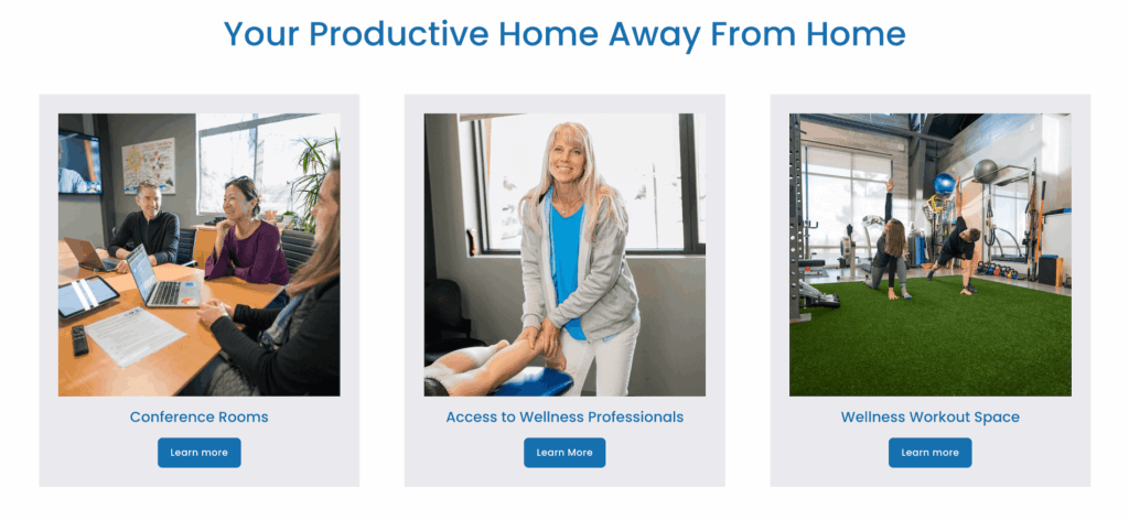 Wellness offer at Lift Workspace.