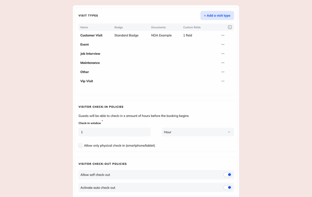 Archie feature - Automatic visitor check out.