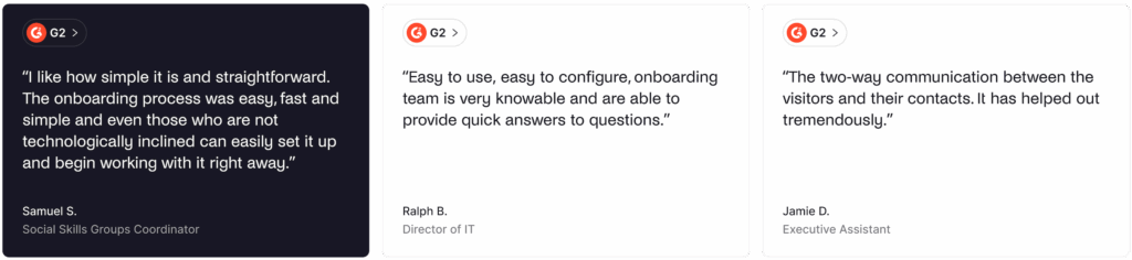 The Receptionist for iPad - positive G2 reviews.