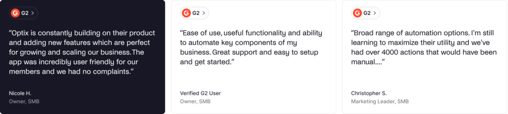 Optix - positive user reviews.