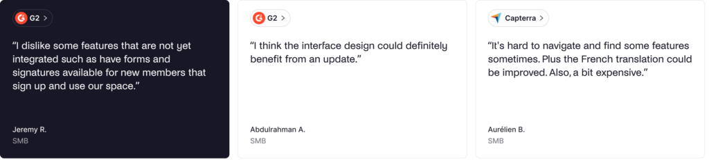 Spacebring - negative user reviews.
