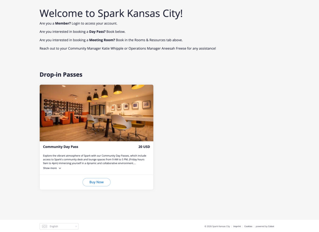 Cobot - client portal example.