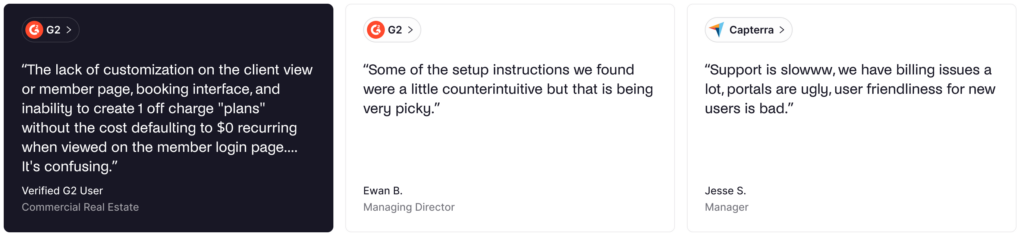 Cobot - negative user reviews.