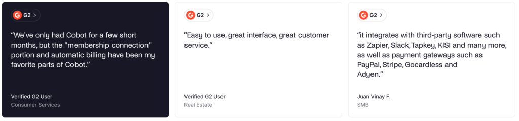 Cobot - positive user reviews.