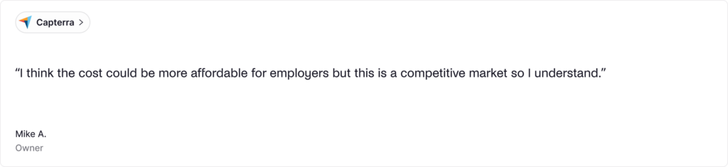 Kadence - negative user review.