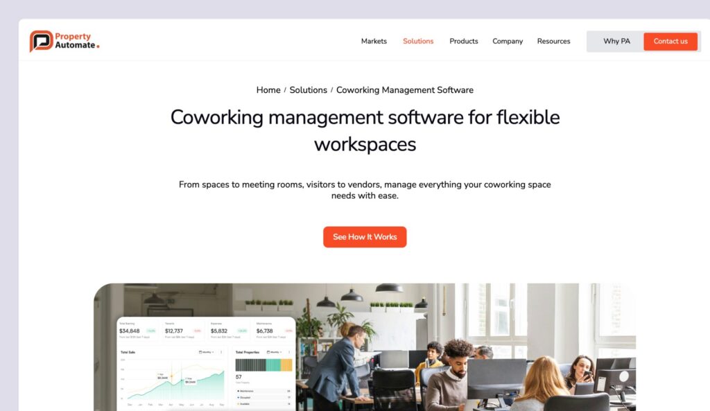 Property Automate - website mockup.