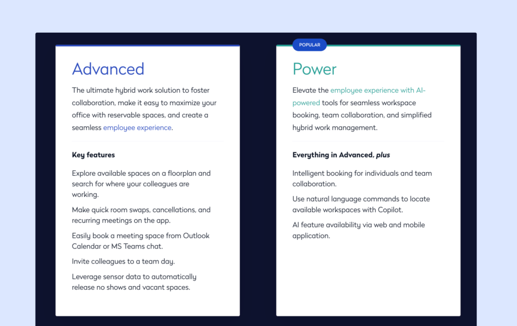 Eptura Engage - pricing plans.