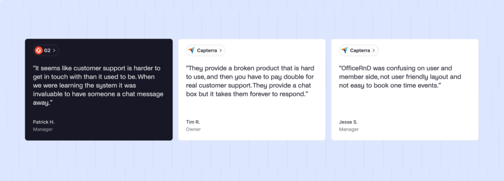 OfficeRnD negative reviews.